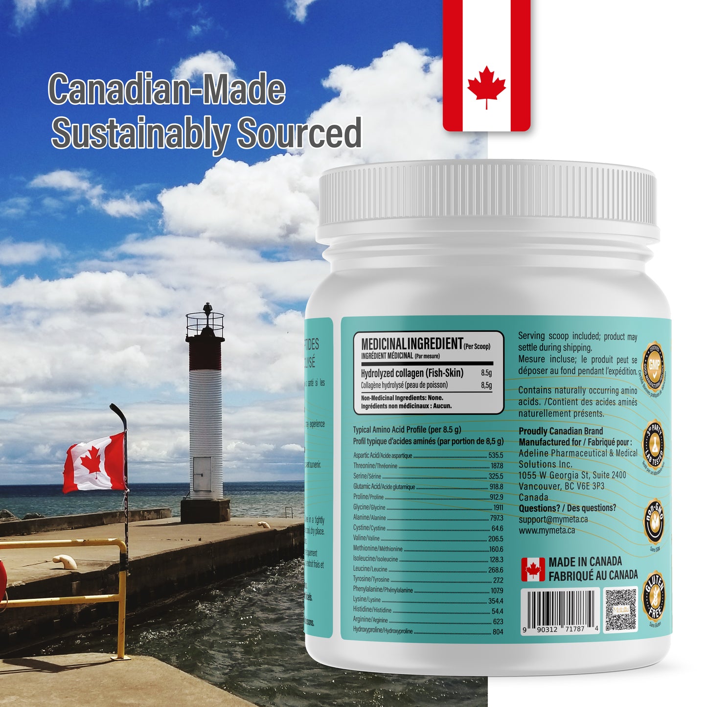 Hydrolyzed Marine Collagen Powder | 20 oz, 66 Servings