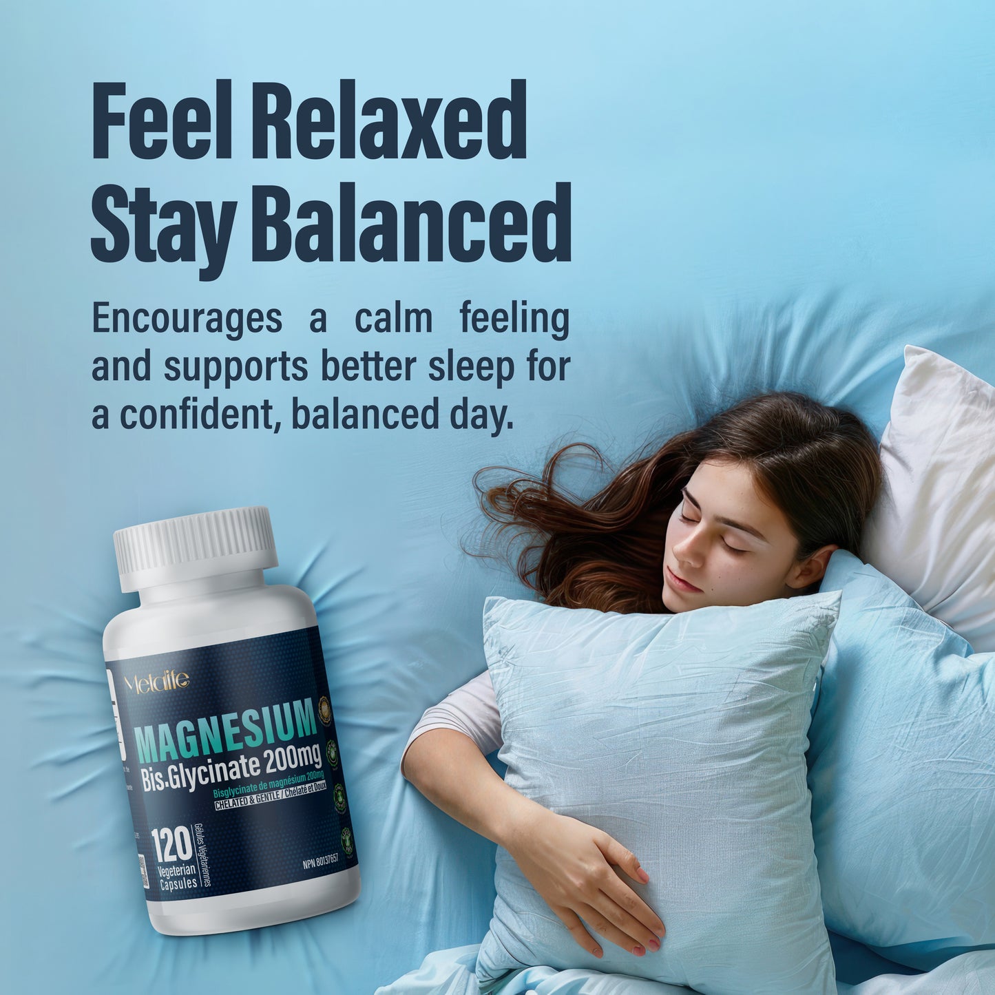 Magnesium Bis-Glycinate 200 mg - 120 Vegetarian Capsules