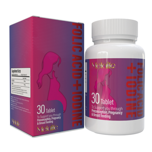Folic Acid + Iodine (30 FC Tablets)