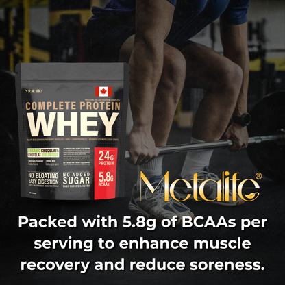MetaLife Complete Whey Protein Powder – Organic Chocolate