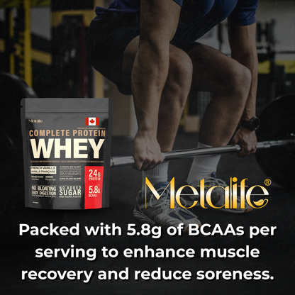 MetaLife Complete Whey Protein Powder– French Vanilla