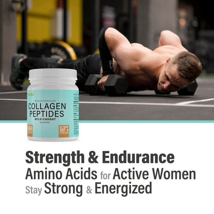 METALIFE Marine Collagen Powder 20Oz, 66 Servings, Hydrolyzed Collagen Peptides, Wild-Caught Fish, Unflavored, Made in Canada, Supports Joints, Skin, Hair & Nails, Premium Protein Supplement