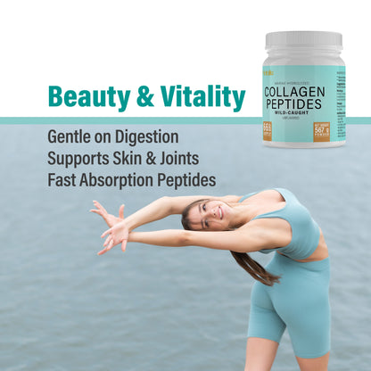 METALIFE Marine Collagen Powder 20Oz, 66 Servings, Hydrolyzed Collagen Peptides, Wild-Caught Fish, Unflavored, Made in Canada, Supports Joints, Skin, Hair & Nails, Premium Protein Supplement