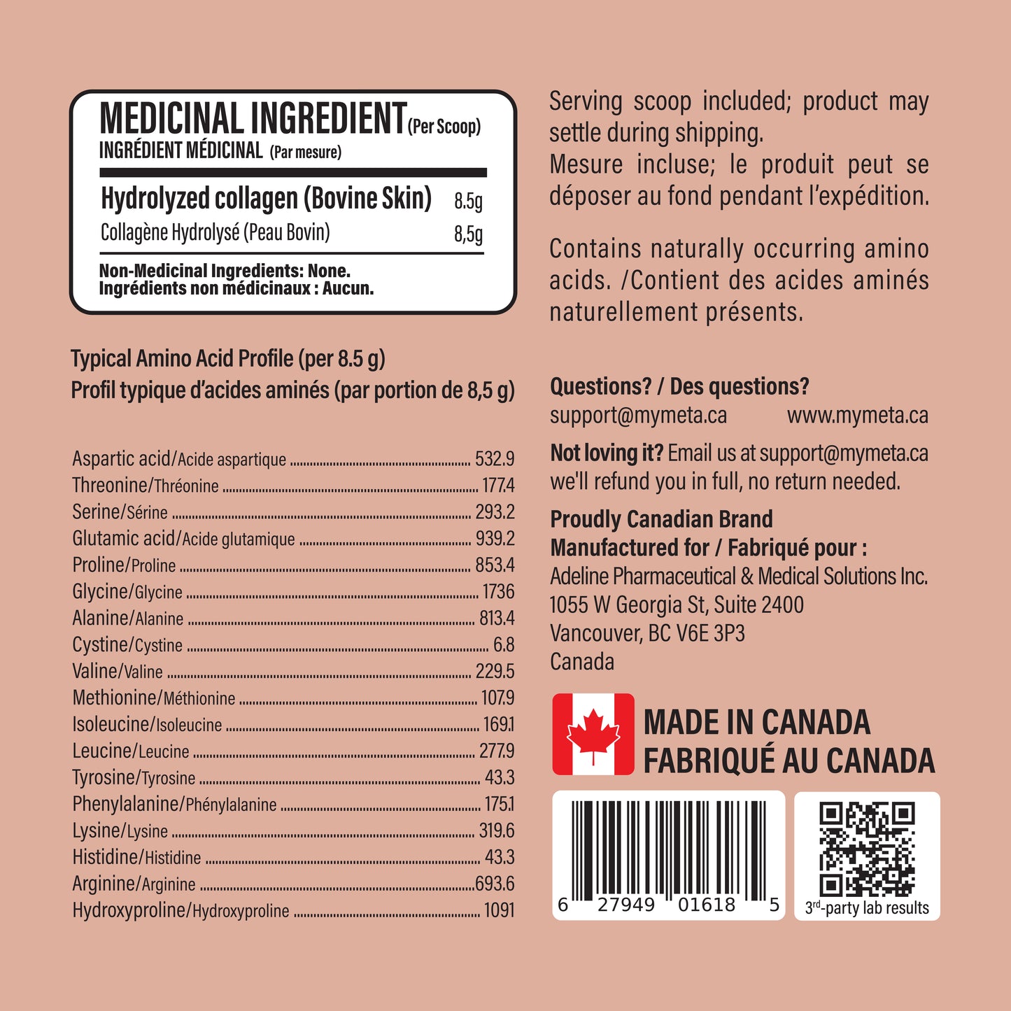 Hydrolyzed Bovine Collagen Powder, 10 oz, 33 Servings
