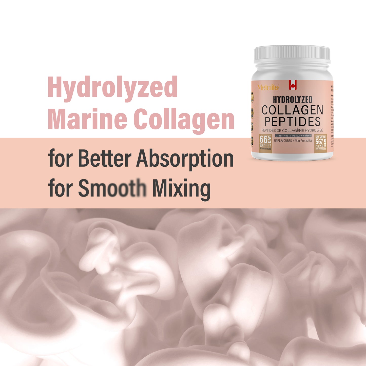 Hydrolyzed Bovine Collagen Powder, 20 oz, 66 Servings