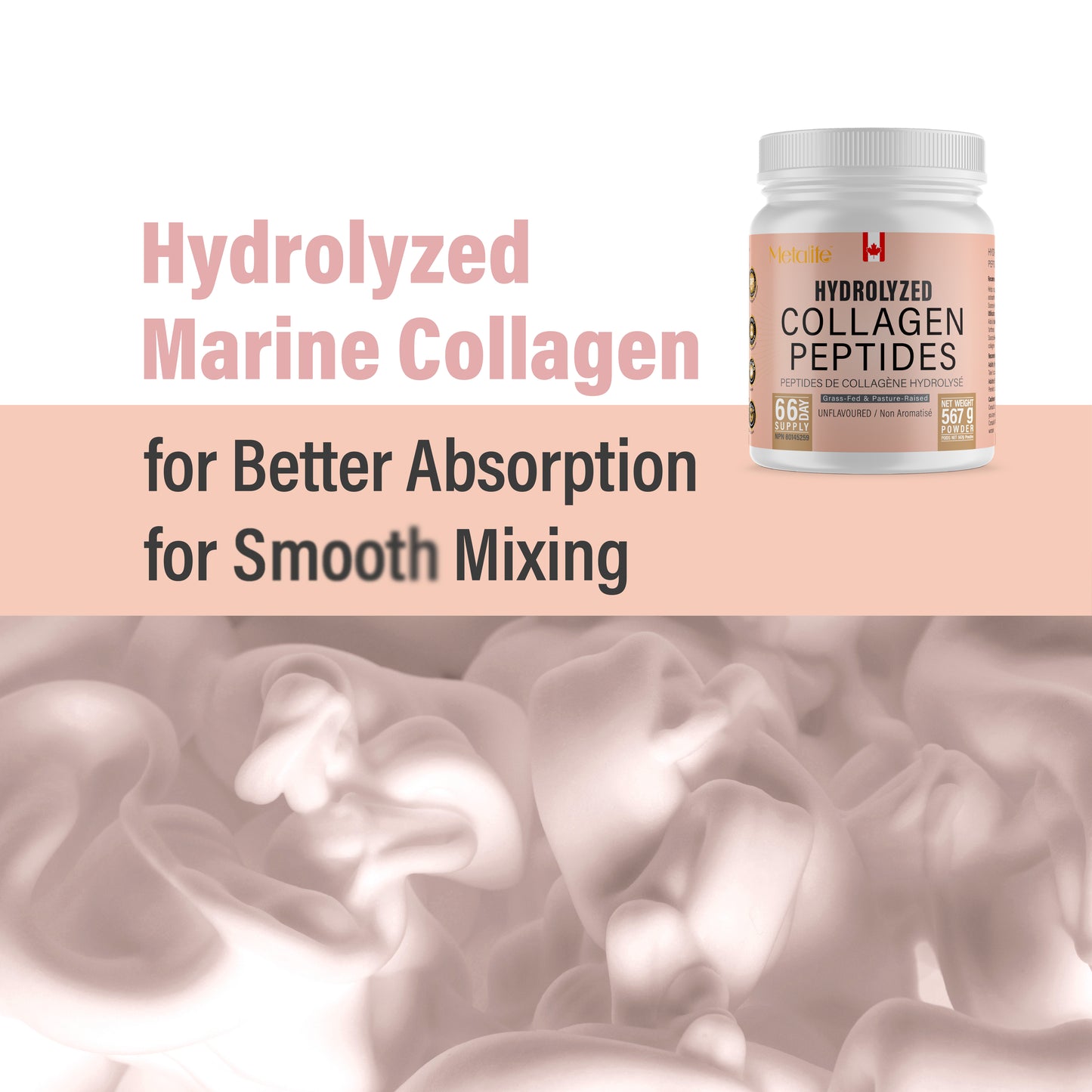 Hydrolyzed Bovine Collagen Powder, 20 oz, 66 Servings