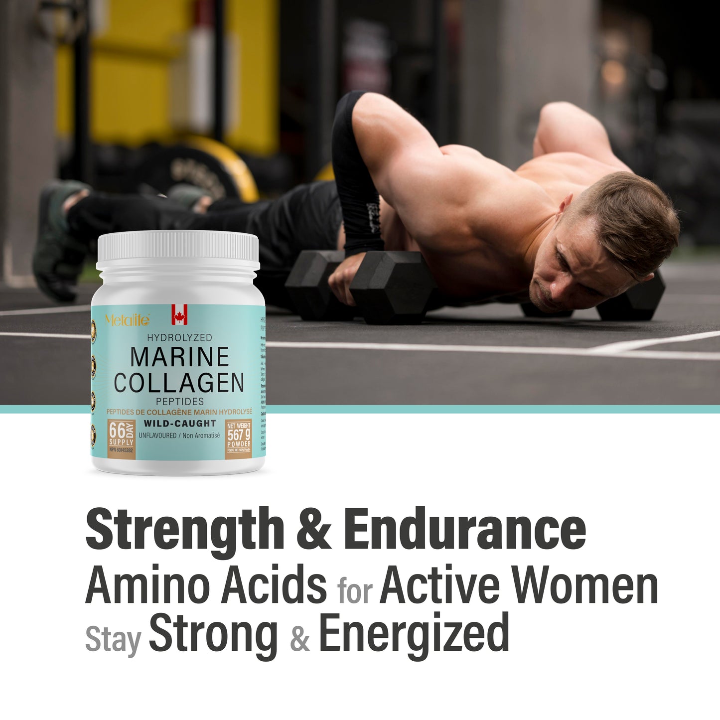 Hydrolyzed Marine Collagen Powder | 20 oz, 66 Servings