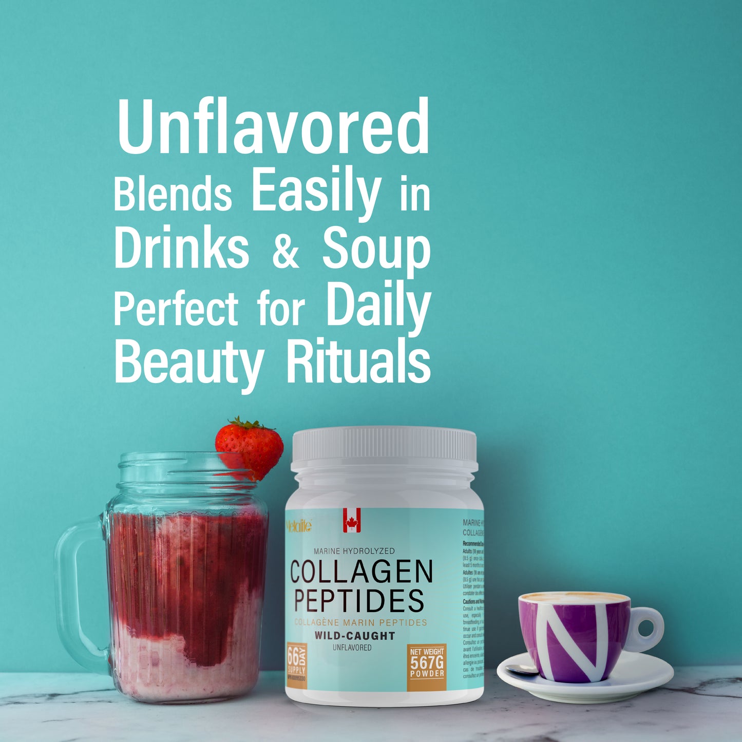 Hydrolyzed Marine Collagen Powder | 20 oz, 66 Servings