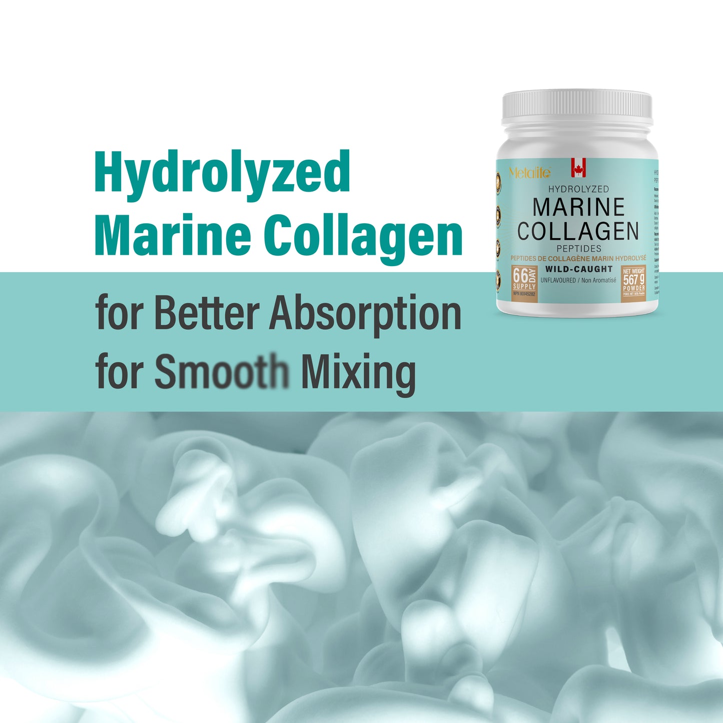 Hydrolyzed Marine Collagen Powder | 20 oz, 66 Servings
