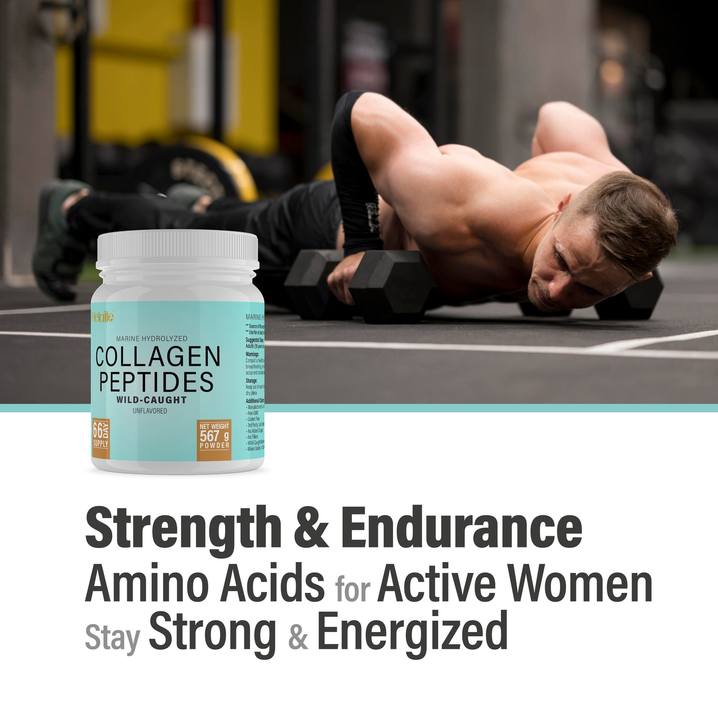 Hydrolyzed Marine Collagen Powder | 20 oz, 66 Servings