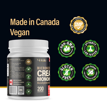 MetaLife 100% Pure Creatine Monohydrate - 200 Servings (1000 g)