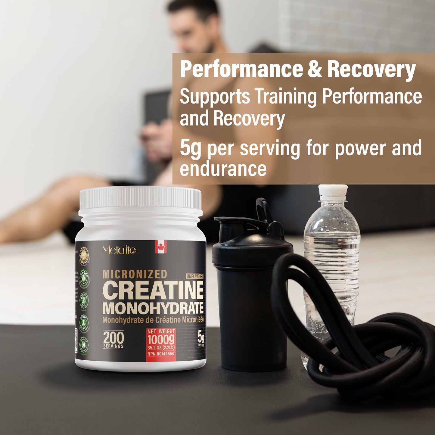 MetaLife 100% Pure Creatine Monohydrate - 200 Servings (1000 g)