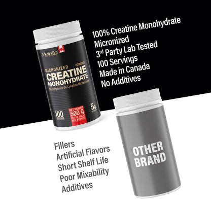 MetaLife 100% Pure Creatine Monohydrate - 100 Servings (500 g)