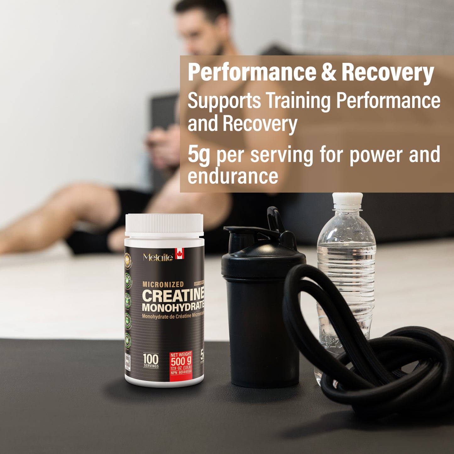 MetaLife 100% Pure Creatine Monohydrate - 100 Servings (500 g)