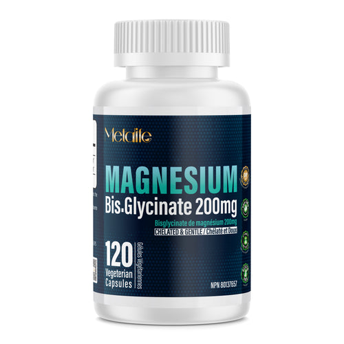 Magnesium Bis-Glycinate 200 mg - 120 Vegetarian Capsules