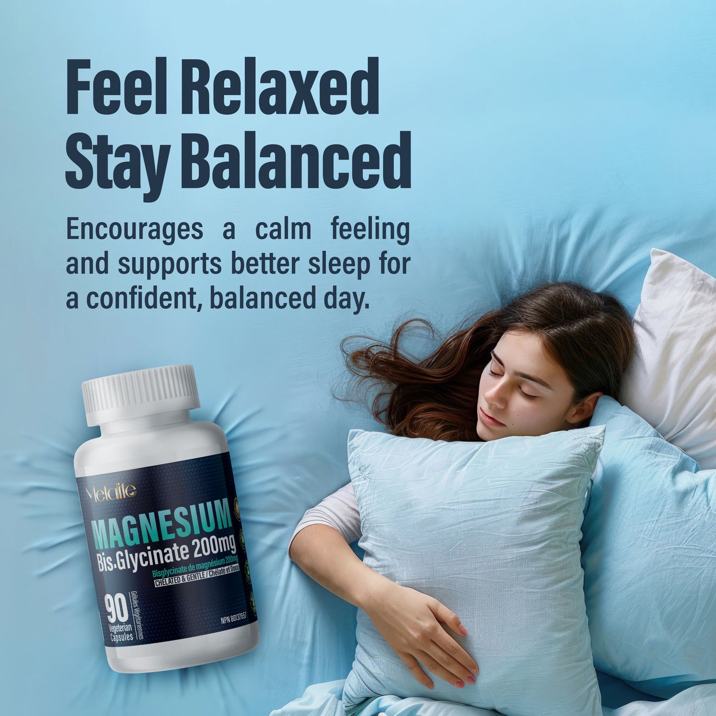 Magnesium Bis-Glycinate 200 mg - 90 Vegetarian Capsules