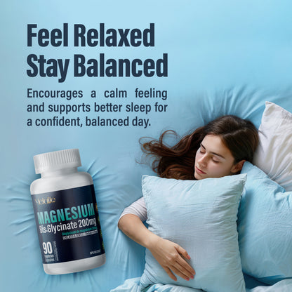 Magnesium Bis-Glycinate 200 mg - 90 Vegetarian Capsules