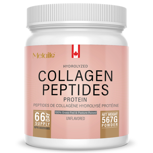 MetaLife Hydrolyzed Collagen Peptides – 100% Pure Bovine Source (567 g)