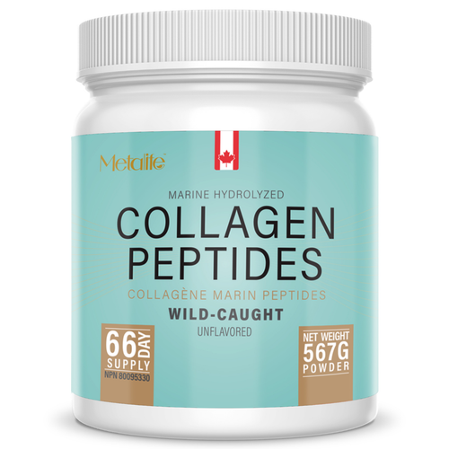 MetaLife Hydrolyzed Marine Collagen Peptides – Wild-Caught, 100% Pure (567 g)