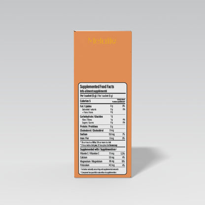 MetaLife Electrolytes Citrus, 32 sachets — Supplemented Food Facts panel