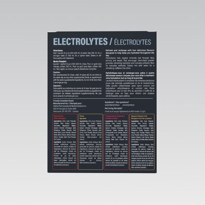 MetaLife Electrolytes Variety Pack, 32 sachets — directions and caution statements